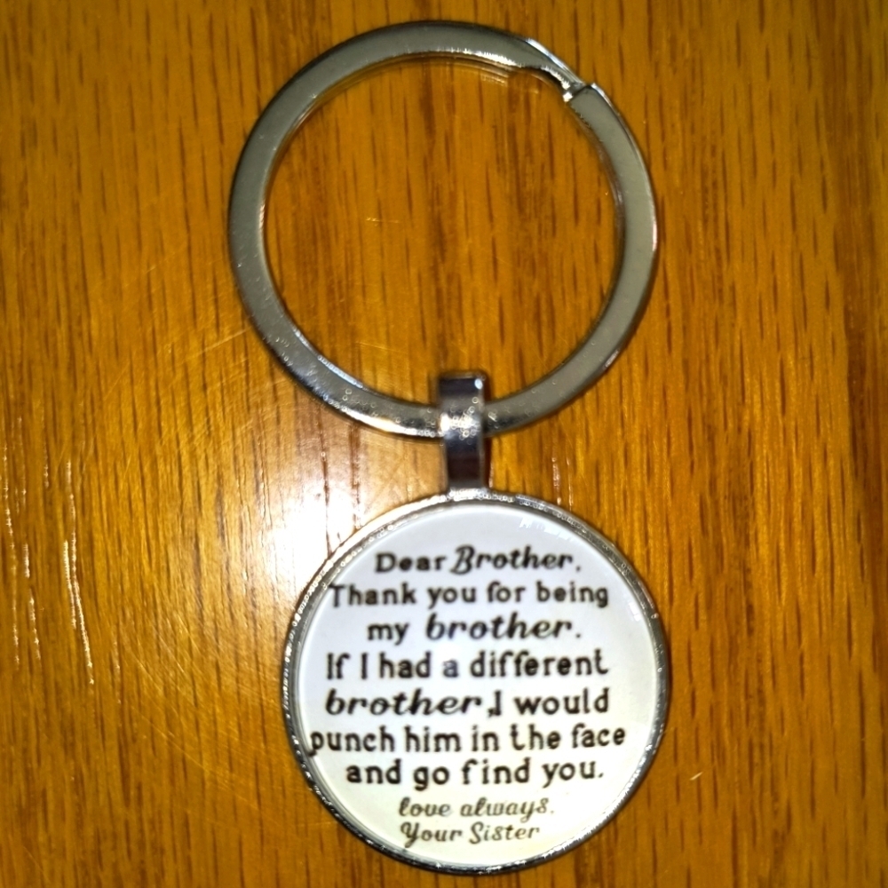 Silver Keychain with Sentimental Message